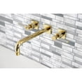 thumbnail image 4 of Kingston Brass KS6022DKL Kaiser Two-Handle Wall Mount Roman Tub Faucet, Polished Brass, 4 of 7
