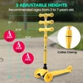 thumbnail image 3 of Hurtle Mini Kickboard Scooter for Kids  Height Adjustable 25-28 Inches, 3-Wheel Toddler Micro Scooter with LED Light-up Wheels, Lightweight Riding Toy, Non-Slip, Indoor/Outdoor Fun, Ages 2-5 Green, 3 of 7