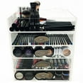 thumbnail image 3 of OnDisplay Ultimate Diva Cosmetic Organization Station - 12" Cube - Gold/Silver Agate (Natural/Silver), 3 of 5