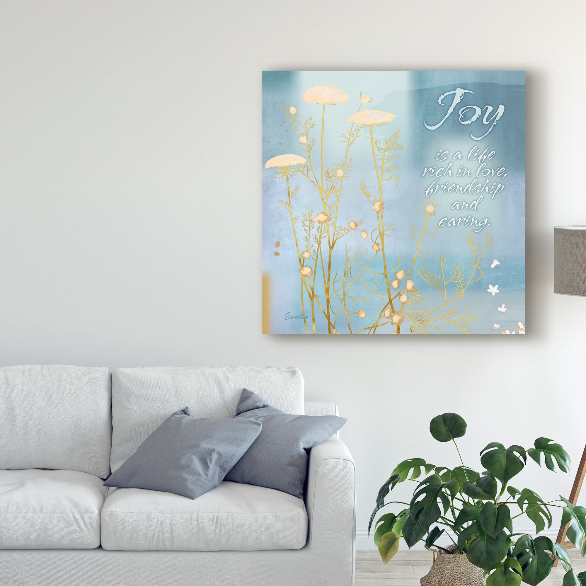 Trademark Fine Art 'Blue Floral Inspiration VIII' Canvas Art by Evelia Designs