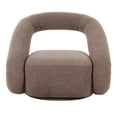 thumbnail image 5 of Divani Casa Tony - Modern Brown Fabric Swivel Accent Chair, 5 of 5