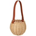 thumbnail image 1 of Wicker Woven Flower Basket with Handle Handmade Lightweight Decorative Basket for Weddings, Events, and Home Office Use, 1 of 1