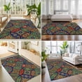 thumbnail image 4 of Area Rugs 5'x7', Vintage Boho Carpet Runner Indoor Outdoor Rugs Home Decor Aesthetic, Ethnic Floral Geometric Green Blue Red Non Slip Mats Washable Accent Rug for Living Room Bedroom, 4 of 8