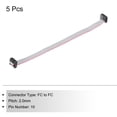 thumbnail image 3 of Unique Bargains IDC 10Pin Flat Ribbon Cable, 2.0mm Pitch FC to FC Connector 20cm Length Grey Jumper Wire Computer DVD, 5Pcs, 3 of 5