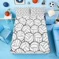 thumbnail image 3 of Erosebridal Volleyball Full Size Sheets, Sport Bed Sheets for Boys and Girls, 4-Piece, 1 Flat Sheet, 1 Fitted Sheet and 2 Pillowcases, 3 of 6