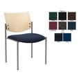 thumbnail image 3 of KFI Studios Evolve Dining Chair, Natural Wood Back, Black Vinyl Seat, 3 of 5