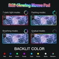 thumbnail image 5 of Purple Lotus Leaf Wireless Charging RGB Gaming Mouse Pad Large Keyboard Mat Rubber Base 13 Light Modes, 5 of 6