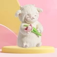 thumbnail image 2 of Sweet White Sheep Lam Hold Tulip Flower Plush Doll Soft Stuffed Lamb With Tulip Plushie Toy Cute Gift For Kid Birthday Christmas, 2 of 5