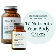 AlgaeCal Plant Calcium & D3 Complete Supplement | Clinically Supported to Stop Bone Loss | 13 Minerals + Vitamin D3, A, E, K for Bone, Joint, and Immune Health | Natural Calcium with Magnesium & Zinc