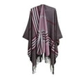 thumbnail image 2 of DailyTrove Women's Plaid Fringe Poncho, Versatile Outerwear for Year-Round Layering & Casual Outings for women, 2 of 2