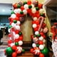 thumbnail image 1 of Kit de arco de guirnalda de globos de Navidad 172 piezas con globos de caramelo rojo blanco de Navidad Caja de regalo Globos Globos de estrella roja para decoraciones de fiesta de Navidad Adepaton HMYH596, 1 of 5