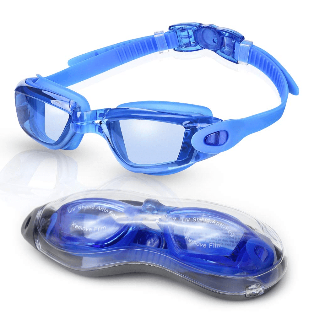 eapsneg Swim Goggles for Adults Men Women Youth, AntiFog UV Protection