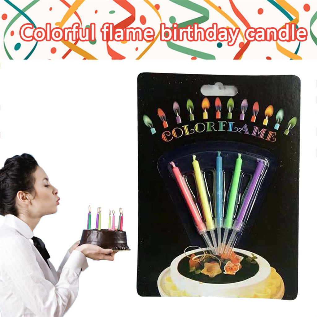 Creative Happy Birthday Candle 5pcs Party Festival Colorful Flames