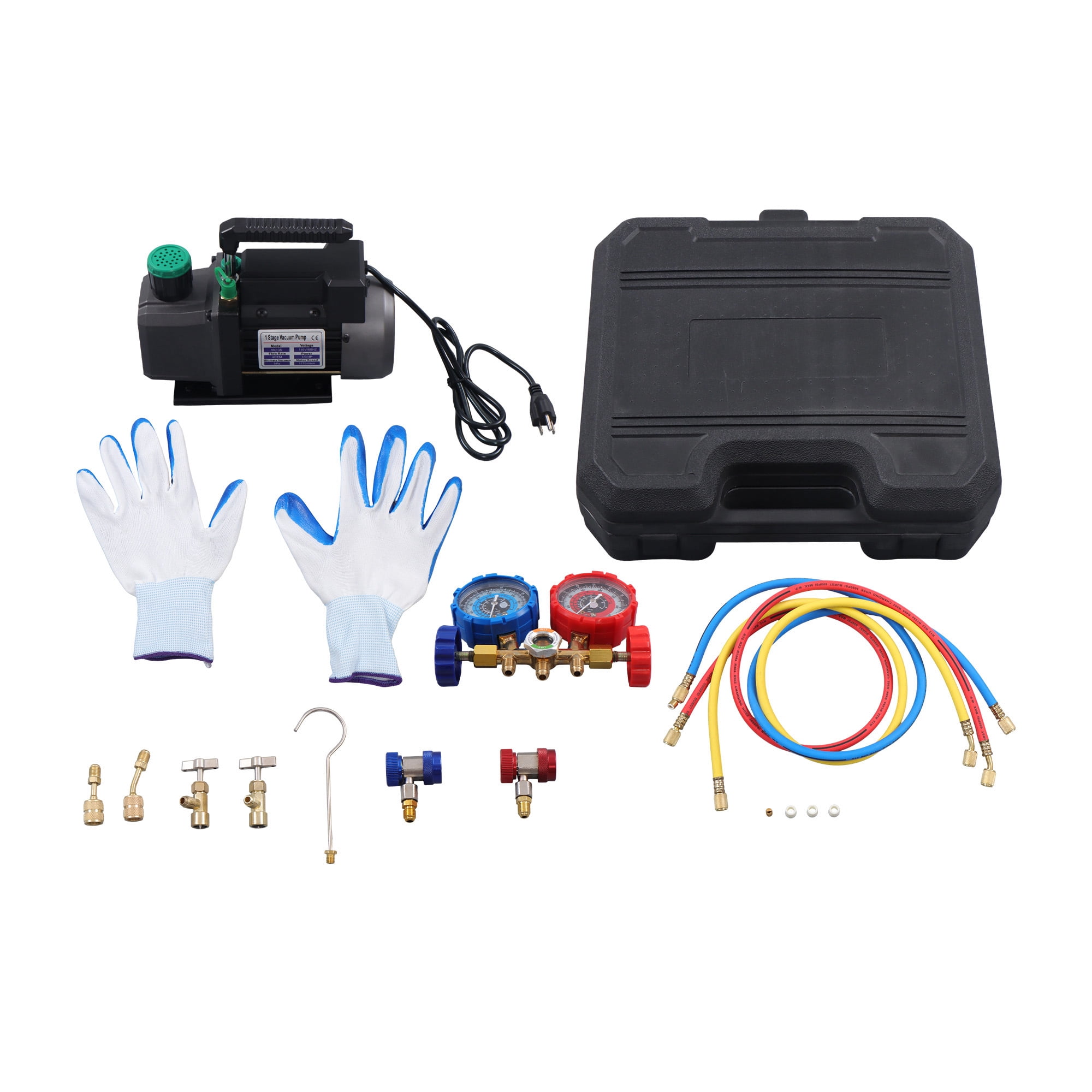 waltyotur Vacuum Pump 4CFM 1/3HP 3000 psi (20.7 MPa) Vacuum Pump Black