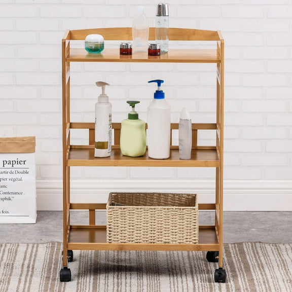 Denest 3-Tier Kitchen Serving Cart with Removable Tray