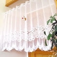 thumbnail image 3 of Cenefas para ventanas con diseño de estilo rústico para la cocina con detalles de pompones de moda, cortinas de punto hueco que adoptan el estilo rústico con propiedades de filtrado de luz, color, 3 of 5