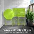 thumbnail image 6 of Best Choice Products 3-Piece Small Bistro Set, Folding Patio Furniture Set of 2 Chairs and Table - Lime Green, 6 of 9