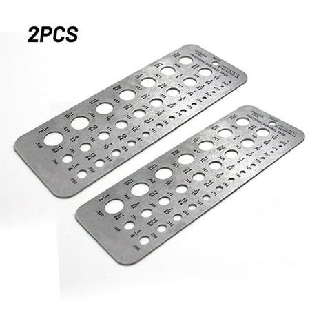 

2 Pcs 29 Fractional Size Drill Gauge Drill Gage for 1/16 to 1/2 by 64ths drills