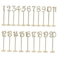 thumbnail image 4 of POPETPOP 20Pcs Wedding Table Number Holders in Wood Color with Round Base Stand, 4 of 8