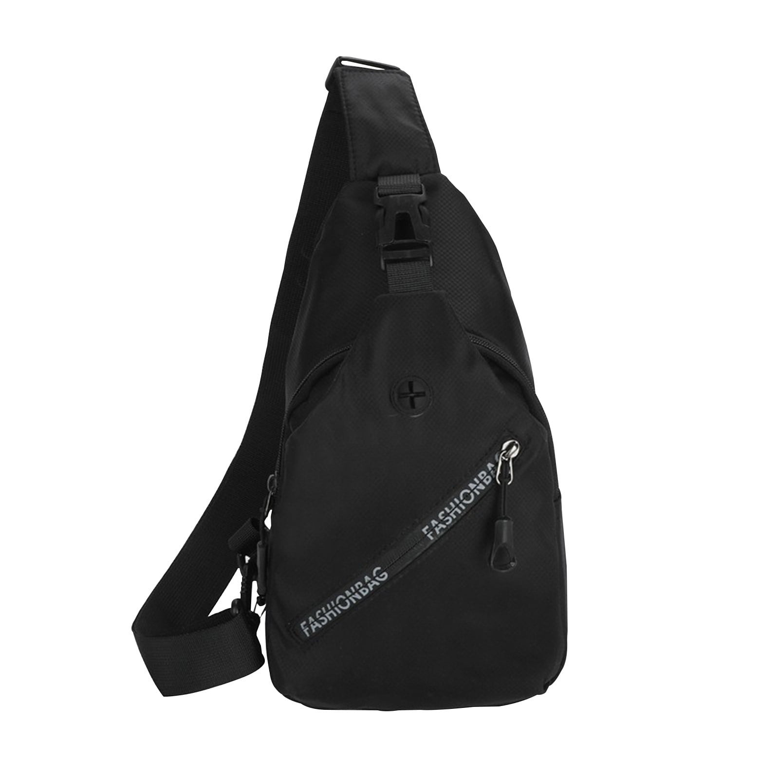 Sling Bag for Women & Men Crossbody Backpack with Headphone Hole Chest Bag Daypack Crossbody for