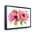 thumbnail image 3 of Designart 'Stylized Pink Poppy Flowers' Traditional Framed Canvas Wall Art Print, 3 of 5