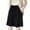Black, variant on YUGYXL Thin Summer Bermuda Pants for Women Ruffled Wide Leg Shorts Knee Length Pants with Pockets Elastic Waist Beach Shorts Beige L