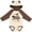 Natural & Brown w Ears, variant on Inktastic Multiple Sclerosis Awareness Butterfly Ribbon Boys or Girls Long Sleeve Baby Bodysuit