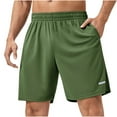Aipewai Short Pants Men's Gym Solid Color Sports Training Breathable