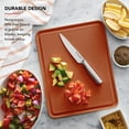 thumbnail image 3 of KitchenAid Classic Plastic Cutting Board with Trench, Non-Slip Edges, Dishwasher Safe, 11x14, Scorched Orange, 3 of 6