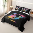 thumbnail image 3 of Feelyou Graffiti Handball Quilt King for Boys, Splash Basketball Dripping Sport King Coverlet Set, 3 Pieces, 3 of 7