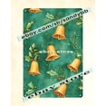 thumbnail image 1 of Christmas Bells Tin Sign Classic Green Pattern Size: 16 x 12 inches, 1 of 5