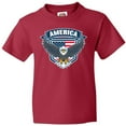 thumbnail image 3 of Inktastic America with Eagle Shield and Banner Youth T-Shirt, 3 of 5