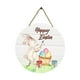thumbnail image 2 of Cartel Colgante de Pascua Decoración de Patrón de Conejo de Madera con Cuerda de Yute Rústica en La Parte Posterior para Puerta Delantera Primavera Di Estilo B SM SunniMix Letrero colgante, 2 of 8