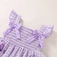 thumbnail image 6 of Happy Town Toddler Girl Clothes Infant Girl Sleeveless Ruffle Set Cute Bowknot Dress Top Shorts Outfits For Kids, 6 of 9