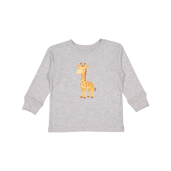 Inktastic Cute Giraffe Boys or Girls Long Sleeve Toddler T-Shirt