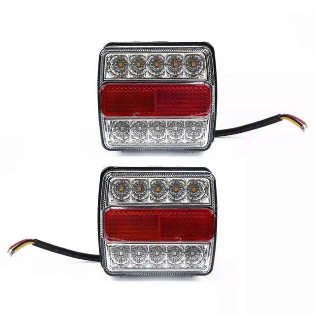 2Pcs Rear Submersible Trailer Tail Lights Kit Boat Marker Truck Waterproof Campers Trailer Taillights