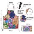 thumbnail image 3 of Mandala Pioneer Flower Collage Apron-Garden Aprons for Women with Pockets-Cotton Linen Waterproof Kitchen Cooking Gardening Aprons Adjustable for Kitchen,Cooking,BBQ and Salon 33x27 Inch, 3 of 5