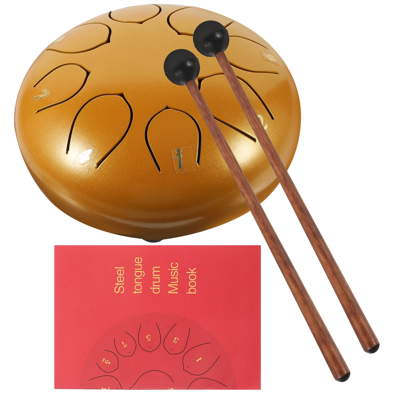 1 Set of Sturdy Metal Ethereal Drum Beginner Use Tongue Drum Percussion Drum Small Drum