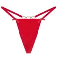 thumbnail image 1 of String Taille Basse Sans Couture pour Femmes avec Chaîne Délicate Design Nœud Papillon, 1 of 7