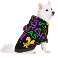 thumbnail image 2 of Fotbe Mardi Gras with Flamingo Sudadera con Estampado para Perros Pequeños – Suéter con Capucha para Mascotas, Tela Suave de Forro Polar con Bolsillo-X-Large, 2 of 7