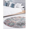 thumbnail image 5 of Unique Loom Sumter Collection Area Rug - Brewton (5' 1" Round Multi/Blue), 5 of 7