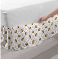 thumbnail image 2 of Flowers Insects Bed Skirt, Friendly Interpretations of Bees, Elastic Bedskirt Dust Ruffle Wrap Around for Bedding Decor, 4 Sizes, Champagne Multicolor, by Ambesonne, 2 of 2