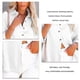 thumbnail image 5 of Camisas con cuello en V para mujer, con botones, manga larga de murciélago, blusas casuales de gran tamaño con bolsillo, 5 of 6