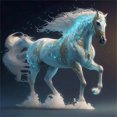 thumbnail image 1 of Kit de pintura por números DIY caballo mano aceite arte imagen artesanía decoración de pared (H1216) FLhrweasw Nuevo, 1 of 9