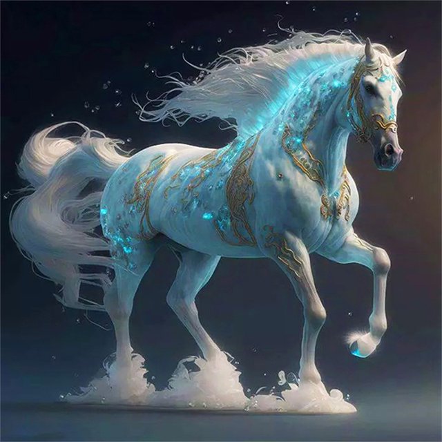 Kit de pintura por números DIY caballo mano aceite arte imagen artesanía decoración de pared (H1216) FLhrweasw Nuevo