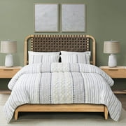 INK+IVY Jameson Woven Faux Leather Bed Queen