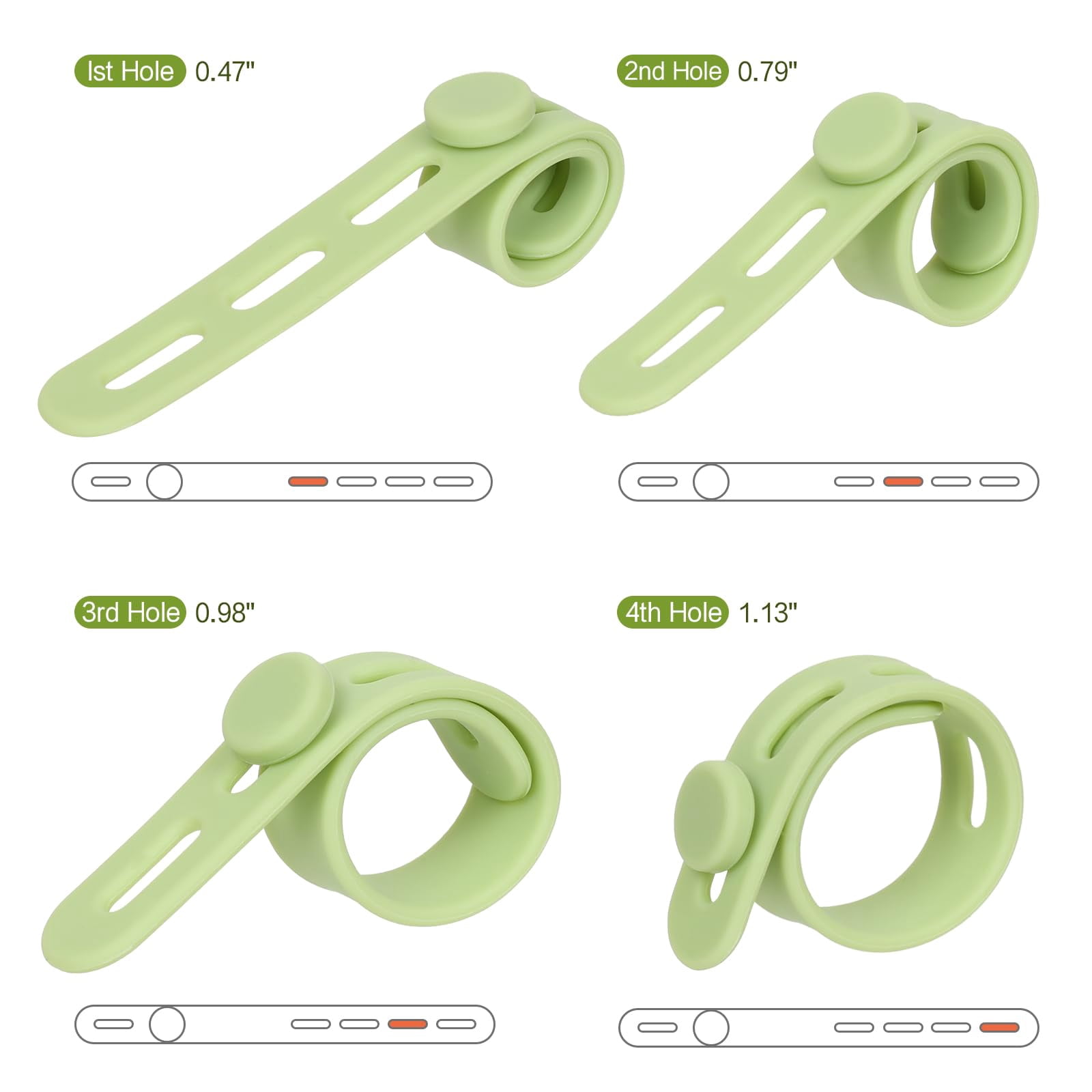 Donruby 24Pcs Silicone Cable Ties - Reusable & Washable with Locking Buckles, Adjustable Fastening Cable Management Straps, Multi-Purpose High Elasticity Cord Organizer (4 Colors)