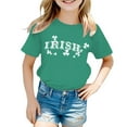 thumbnail image 1 of Chemises à Manches Longues Unies pour Filles Haut pour Tout-Petits Imprimé St. Pat Col Rond Manches Courtes pour Filles, 1 of 3