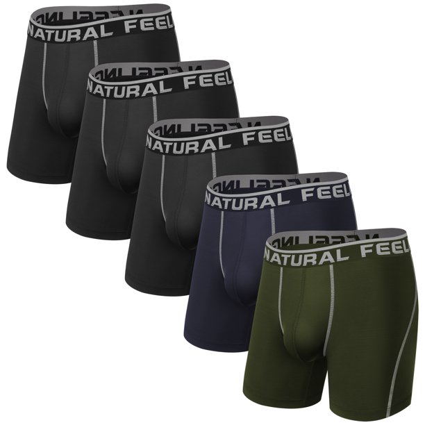 Natural Feelings Men's Quick Dry Sport Boxer Briefs Cool Underwear, 5