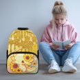 thumbnail image 2 of Binienty Gold Glitter Sunflower Axolotl Girls Backpack Age 6-8 17 Inch Lightweight School Backpack with Laptop Compartment Schoolbag Students Back to School Gifts, 2 of 8